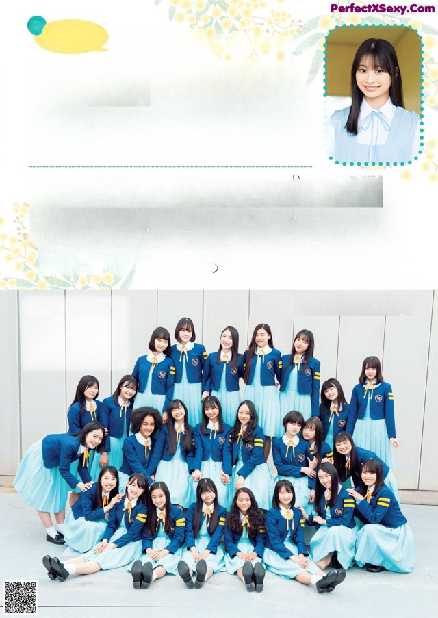 A group of young women in school uniforms posing for a picture.